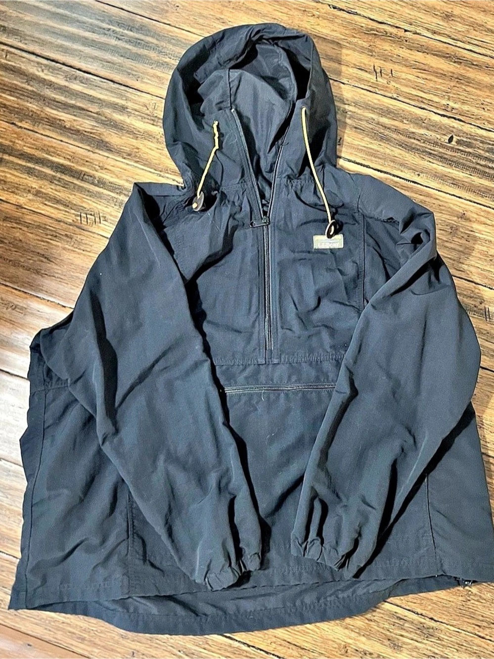 L.L. Bean Mountain Classic Anorak Black Hooded Jacket